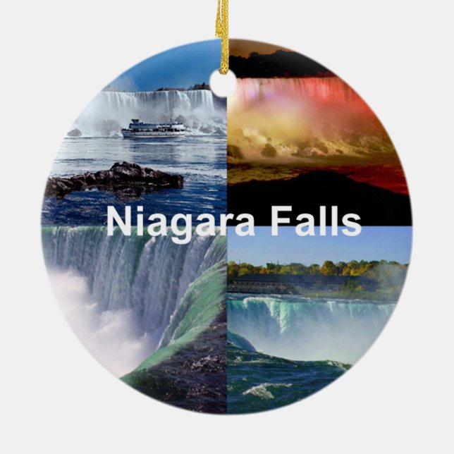 Niagara Falls New York Foto Views Keramikornament (Hinten)