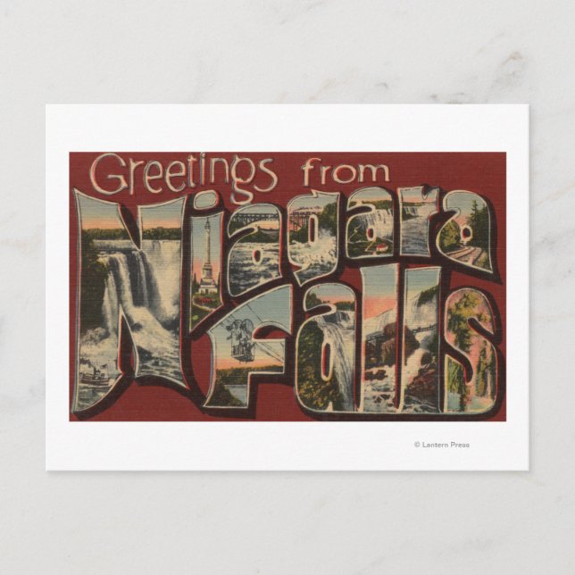 Niagara Falls, New York - Große Briefszenen 5 Postkarte (Vorderseite)