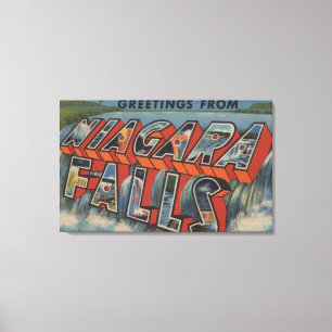 Niagara Falls, New York - Große Briefszenen Leinwanddruck