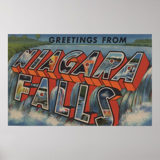 Niagara Falls, New York - Große Briefszenen Poster (Vorne)