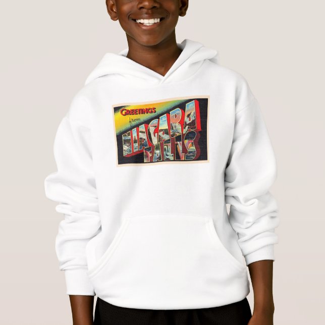Niagara Falls New York NY Large Letter Postcard Hoodie (Vorderseite)