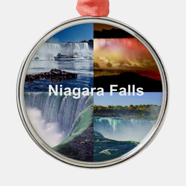 Niagara Falls New York Silbernes Ornament (Vorne)