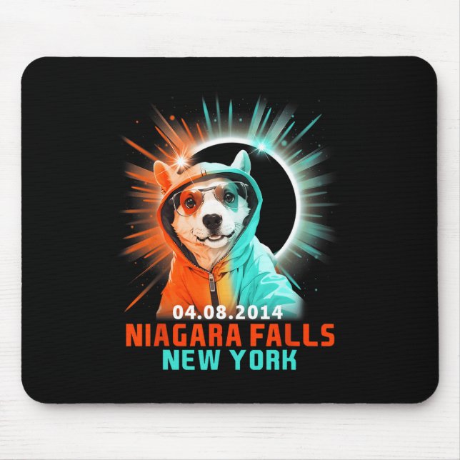 Niagara Falls New York Total Solar Eclipse 2024 Mousepad (Vorne)