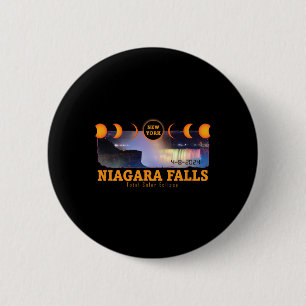 Niagara Falls New York Total Solar Eclipse Souveni Button