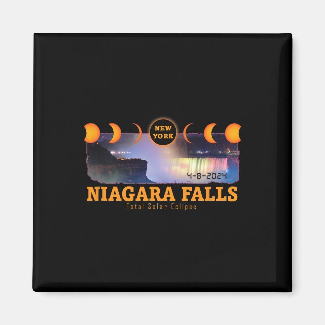 Niagara Falls New York Total Solar Eclipse Souveni Magnet (Vorne)