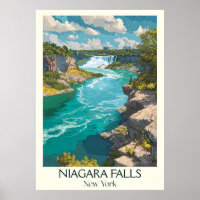 Niagara Falls New York Vintager Wasserfall Kunst