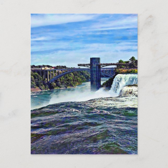 Niagara Falls NY: Prospektbeobachtungsturm Postkarte (Vorderseite)