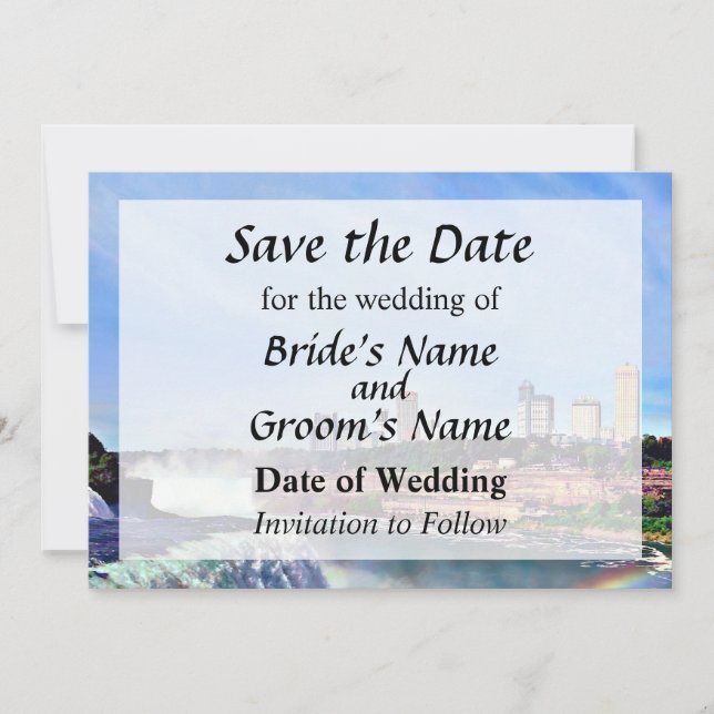 Niagara Falls NY - Unter dem Regenbogen Save the D Date (Vorderseite)