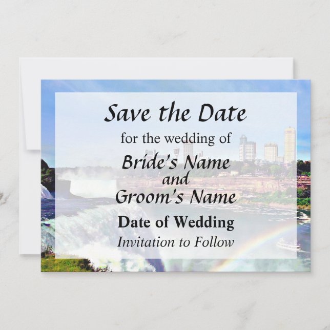 Niagara Falls NY - Unter dem Regenbogen Save the D Date (Vorderseite)