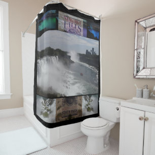 Niagara Falls Oldest Staat Park Collage Dusche Cur Duschvorhang