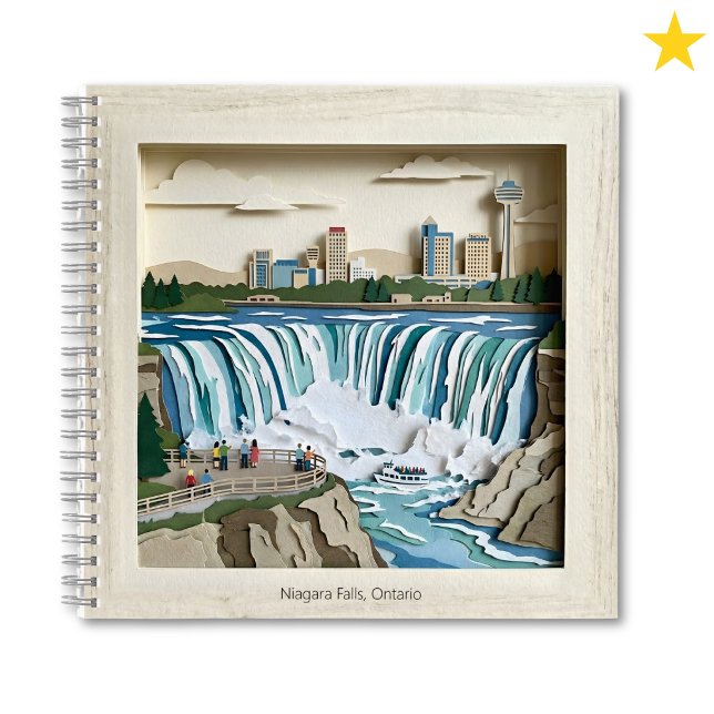 Niagara Falls Ontairo Canada Paper Collage Diorama Notizbuch (Von Creator hochgeladen)