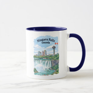 Niagara Falls Ontario Kanada Aquarell Skyline Tasse
