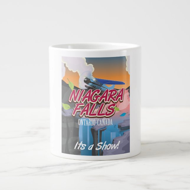 Niagara Falls Ontario Kanada Reiseplakat Jumbo-Tasse (Vorderseite)