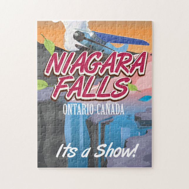 Niagara Falls Ontario Kanada Reiseplakat Puzzle (Vertikal)