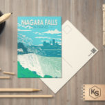 Niagara Falls Ontario Kunst, Dichtung und Musik Vi Postkarte<br><div class="desc">Niagara Falls in einem Vektor Art Stil. Die Lage am Ufer des Westerns des Niagara River überblickt den Horseshoe Falls,  den weitläufigsten Abschnitt der Kaskaden.</div>