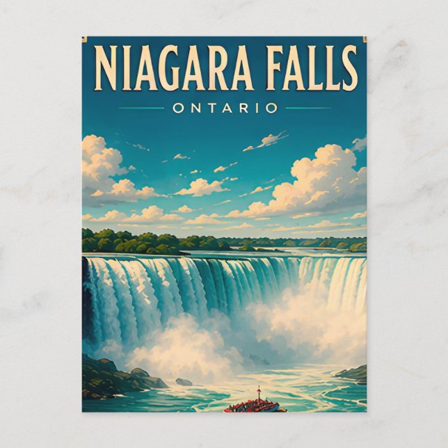 🌊 Niagara Falls Ontario Reise Postkarte (Vorderseite)