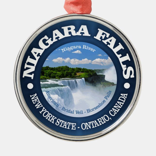 Niagara Falls Ornament Aus Metall (Vorne)