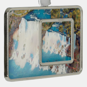 NIAGARA FALLS - Panorama Rahmen-Ornament Silber
