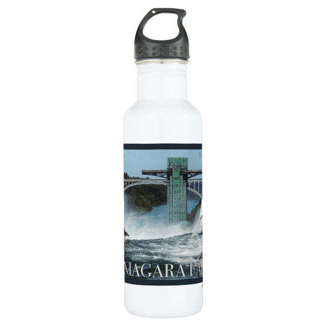 Niagara Falls Poster Edelstahlflasche (Vorderseite)