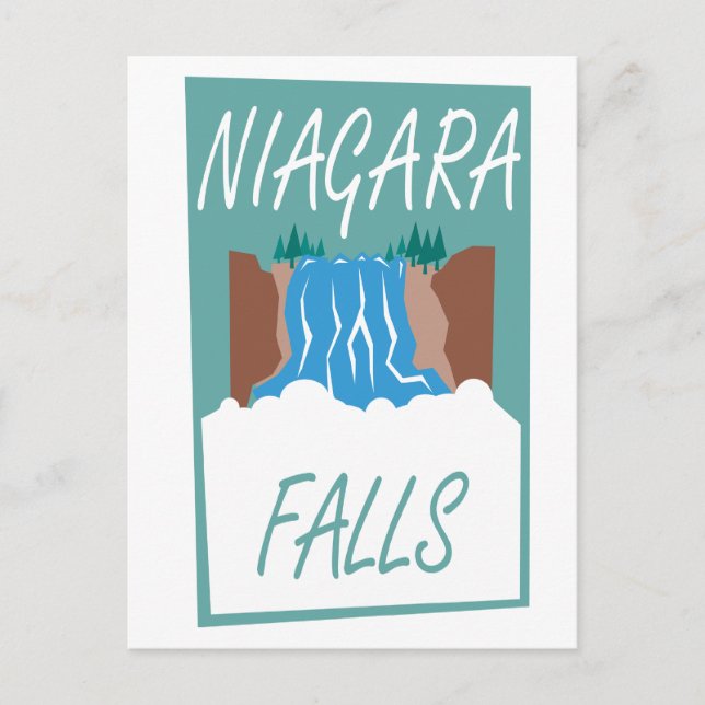 Niagara Falls Poster Postkarte (Vorderseite)