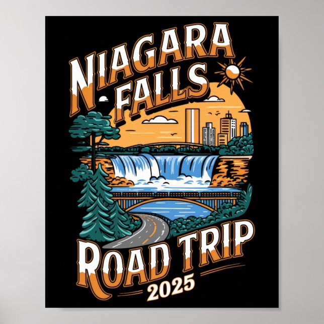 Niagara Falls Road Trip 2025 - Sommerurlaub Poster (Vorne)