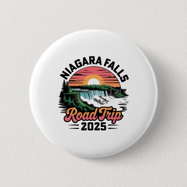 Niagara Falls Roadtrip 2025 Familientrip Sommerfer Button (Vorderseite)