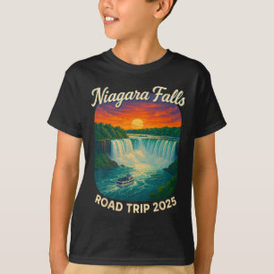 Niagara Falls Roadtrip 2025 Vintage Sonnenuntergan T-Shirt