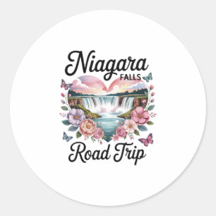 Niagara Falls Roadtrip Sommerurlaub Souvenir W Runder Aufkleber