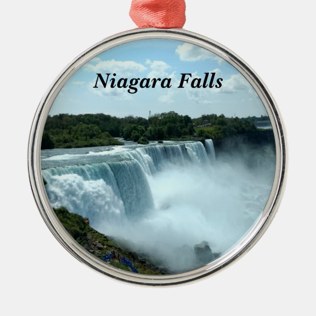 Niagara Falls Silbernes Ornament (Vorne)