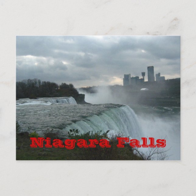 Niagara Falls (Text) Postkarte (Vorderseite)