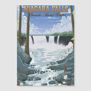 Niagara Falls Travel Poster Magnetkarte