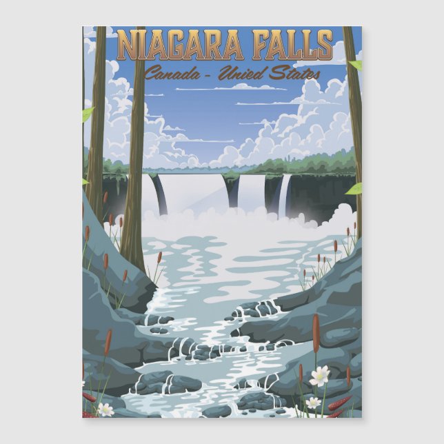 Niagara Falls Travel Poster Magnetkarte (Vorderseite)