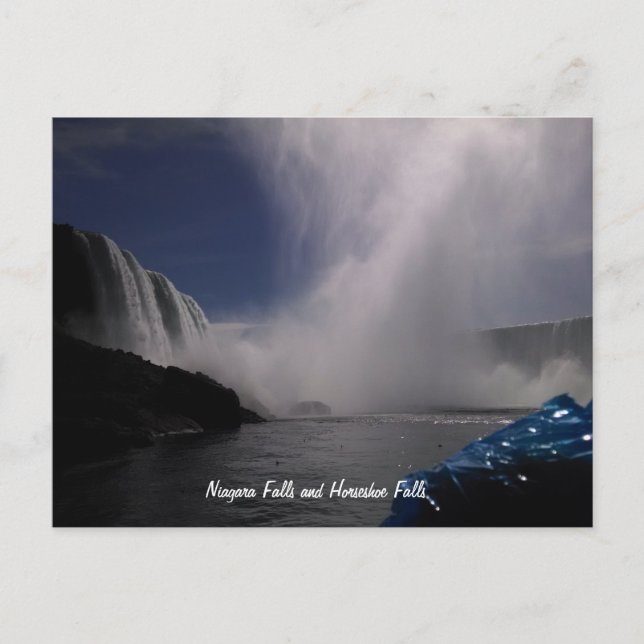 Niagara Falls und Horseshoe Falls Postkarte (Vorderseite)