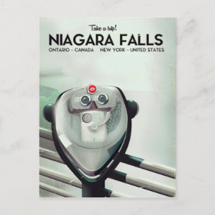 Niagara Falls - USA - Kanada Vintage Reiseplakat Postkarte
