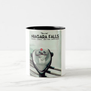 Niagara Falls - USA - Kanada Vintage Reiseplakat Zweifarbige Tasse