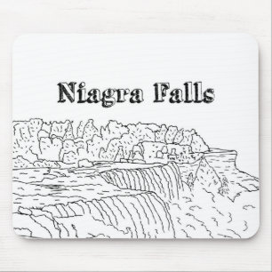 Niagara Falls Vacation Zeichnend Urlaub Kunstreise Mousepad