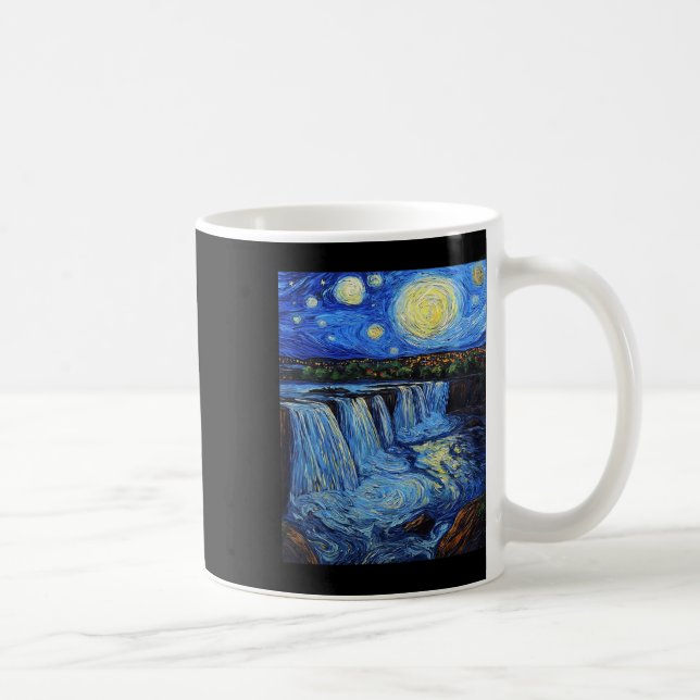 Niagara Falls - Van Gogh Style - Starry Night  Kaffeetasse (Rechts)