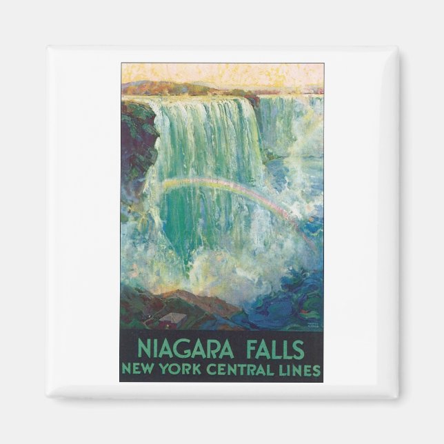 Niagara Falls Vintage Travel Poster Magnet (Vorne)