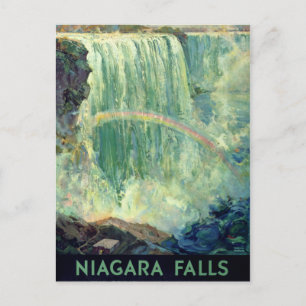 Niagara Falls Vintage Travel Poster Zurück Postkarte