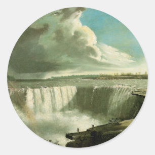 Niagara Falls von Table Rock von John Vanderlyn Runder Aufkleber