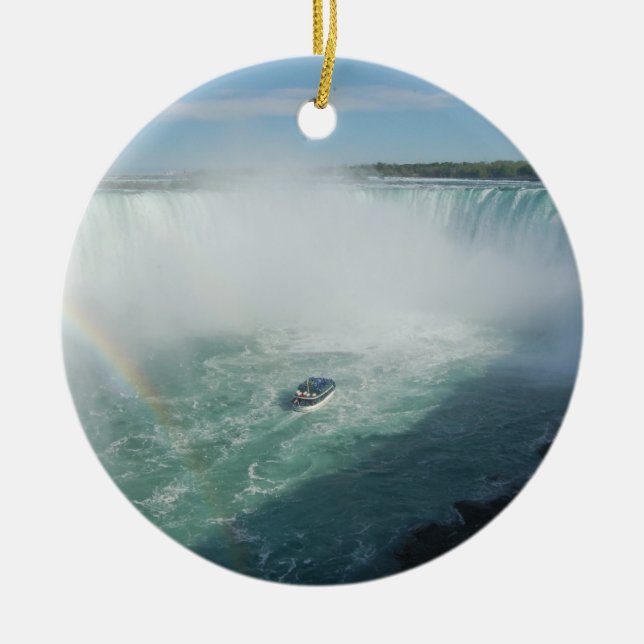 Niagara- Fallsverzierung Keramik Ornament (Vorne)
