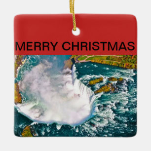 Niagara- Fallsweihnachtsverzierung Keramikornament