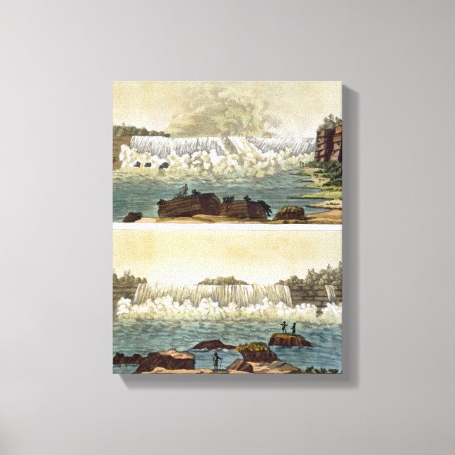 Niagarafälle, 1818 (Farbgravur) Leinwanddruck (Vorderseite)