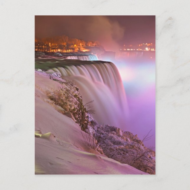 Niagarafälle im Winter ab Prospektpunkt Postkarte (Vorderseite)