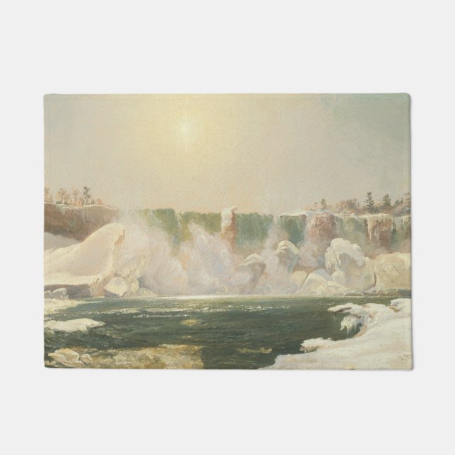 Niagarafälle im Winter (Eis im Wasser) Fußmatte (Vorderseite)
