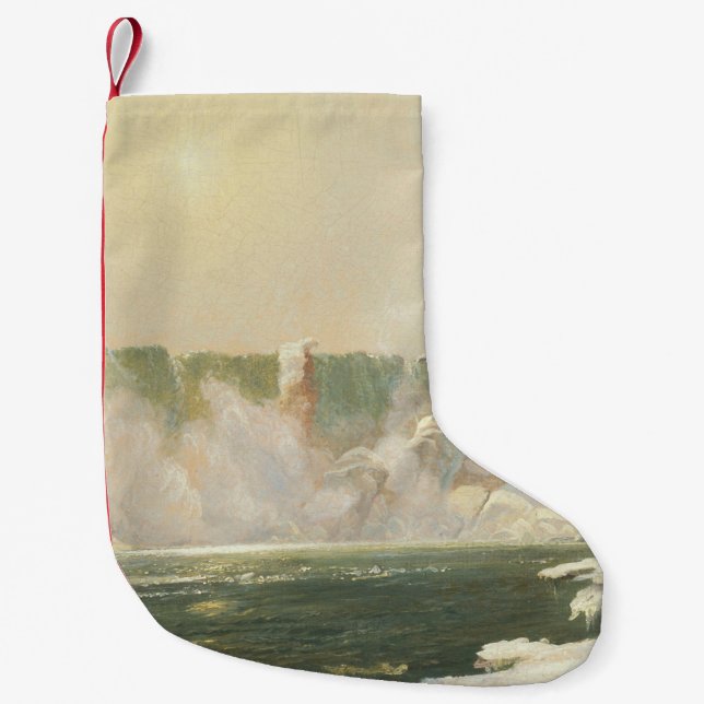 Niagarafälle im Winter (Eis im Wasser) Kleiner Weihnachtsstrumpf (Vorderseite)
