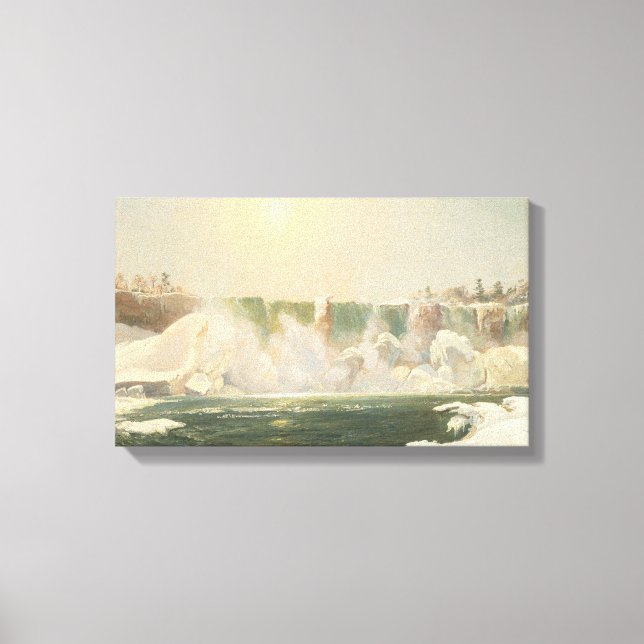 Niagarafälle im Winter (Eis im Wasser) Leinwanddruck (Vorderseite)