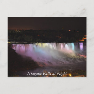 Niagarafälle in der Nacht Postkarte