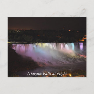 Niagarafälle in der Nacht Postkarte