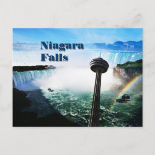 Niagarafälle mit Regenbogen Postkarte